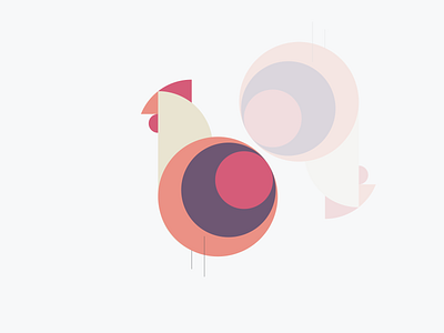 Rooster illustration bird bird illustration bird logo cock coq draft drafting dribbble invitation dribbble invite flat geometrical illustration invitations invite invite giveaway logo minimalist rooster simple vector