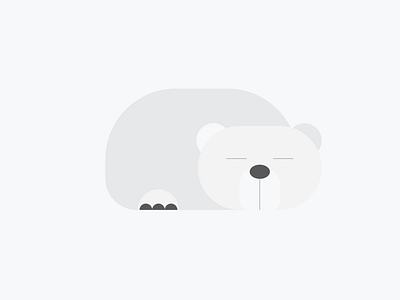 Polar bear illustration animal bear black and white flat geometrical illustration logo minimalist polar bear simple sleeping vector