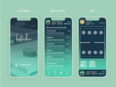 Lastiche, mobile game user interface