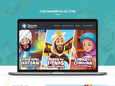 Ilmuwan Muslim Website Official illustration ui