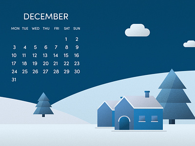 Wallpaper Calendar - December 2018 design illustration vector wallpaper