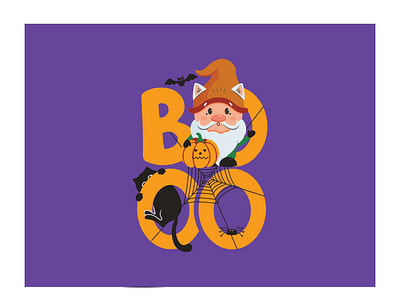 Cartoon Halloween Boo day