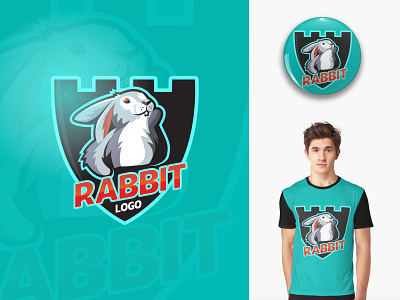 Rabbit - mascot logo branding bunny cartoon club design flat graphic design illustration logo mascot rabbit sport vector