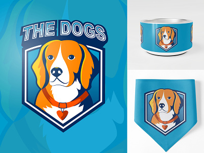 The dog - mascot logo animal emblem beagle dog branding cartoon character design dog flat graphic design illustration logo mascot logo vector