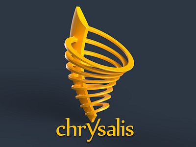 Chrysalis 3d brand identity logo