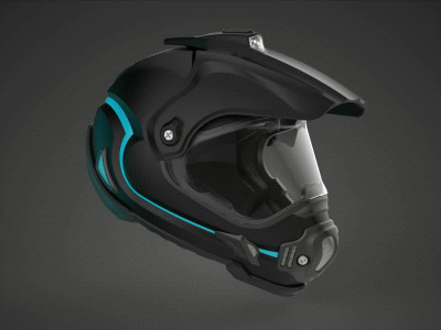 Motocross Helmet 3d animation gif helmet motion graphics motocross