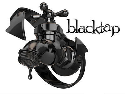 Blacktap 3d black experiment faucet tap valve water white