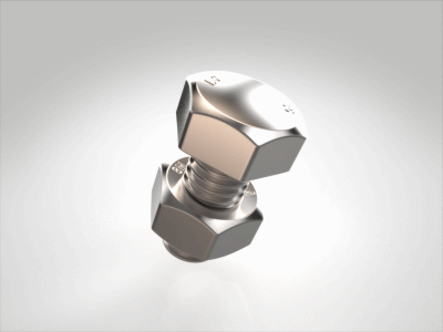 Bolt 3d animation bolt gif metal motion graphics nut screw steel thread