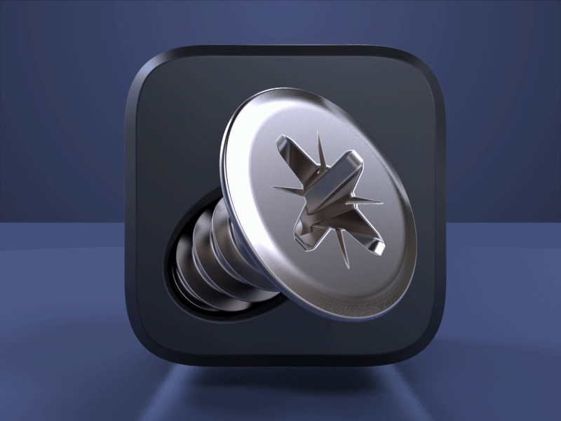 Tweak [gif] 3d animation configure gif metal motion graphics screw steel thread tweak