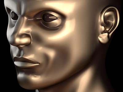 Theseus 3d blender bronze cycles face head render shader topology