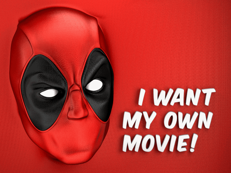 Deadpool Movie 3d animation blender comic cycles deadpool face gif motion graphics movie