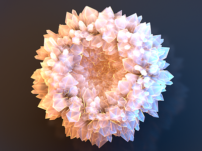 Crystalline Flower 3d blender crystal cycles flower procedural