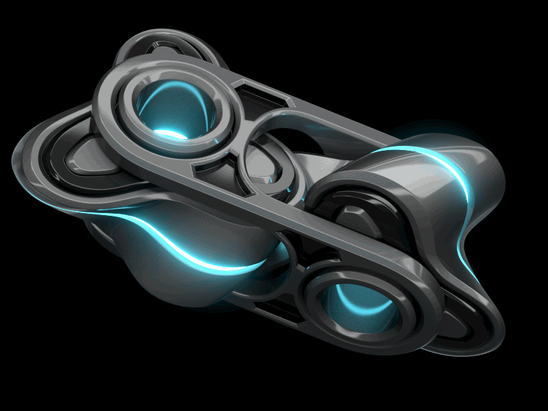 Tron Loop 3d animation blender cycles gear gif glow mechanic motion graphics tron
