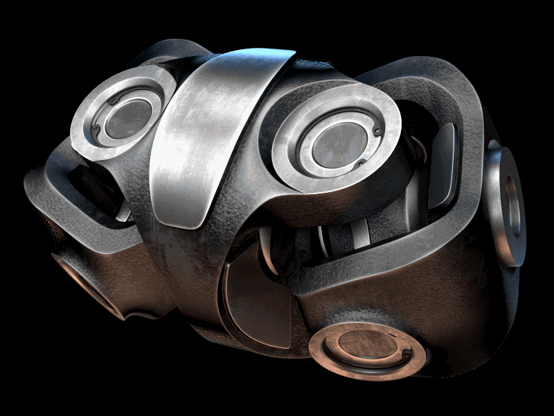 Double Cardan Joint 3d animation blender cardan coupling cycles gif joint mechanic motion graphics shaft universal