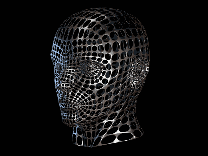 MeshHead 3d animation blender cycles gif head mesh model motion graphics