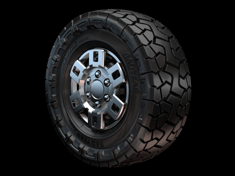 Tire 3d animation blender cycles gif hub mechanic motion graphics rim tire wheel