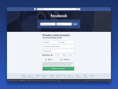 Facebook Redesign (HTML ver.) facebook redesign ui ux