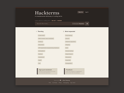 Hackterms Redesign redesign user experience user interface
