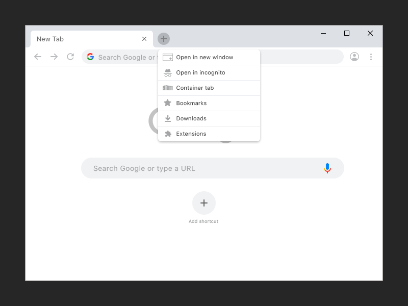 Google Chrome New Tab Dropdown by Armen on Dribbble