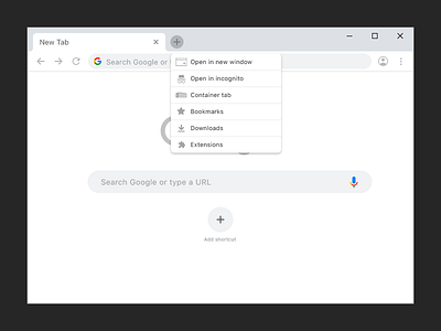Google Chrome New Tab Dropdown chrome google interaction design user experience user interface ux design