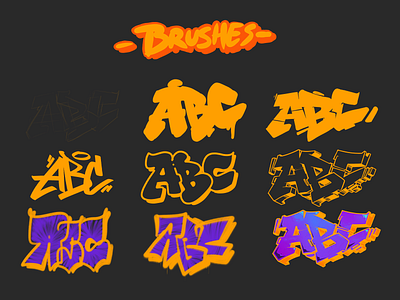 My Graffiti brushes brush brushes design dribble shot graff graffiti illustration learn lettering procreate procreate app procreate brush set skillshare typography