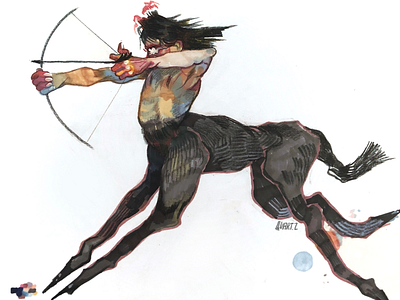 A centaur artwork character design comic art concept drawing graphic graphic design illustration motion painting traditional art