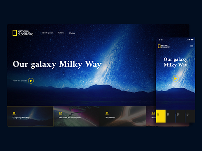 National Geographic Space design interface mobile design national geographic space ui uiux usability userinterface ux