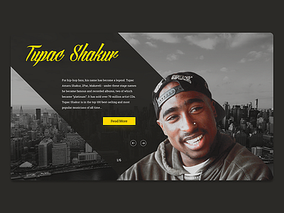 Gangsters story 2pac cta button gangsters hiphop interface minimalism ui uiux usability userinterface ux