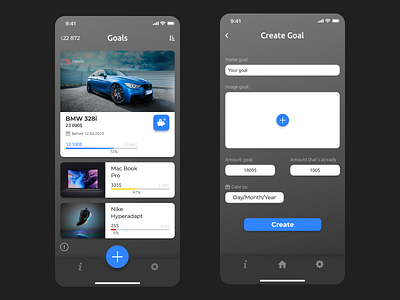 Goal Bank design interface ios iphone mobile design ui uiux usability userinterface ux