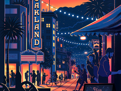 Oakland Magazine design illustration magazine cover