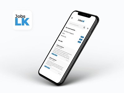 JobsLK - Job Finder Mobile App app branding design icon logo minimal mobile typography ui ux