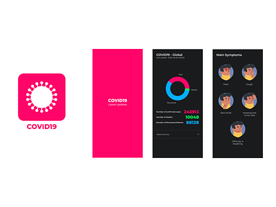 COVID19 app branding design icon logo mobile typography ui ux vectorart