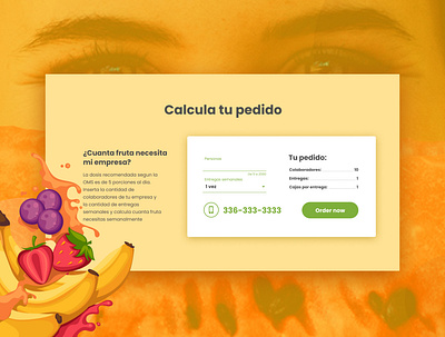 SrFruits - UI for mexican fruit delivery company calculate form design fruits order form ux ui