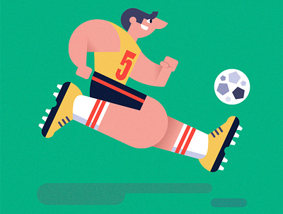 soccer player design illustration simple design vector