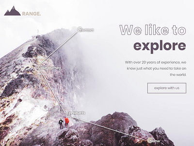 Range adventure daily daily ui dailyui explore landing page landingpage range ui