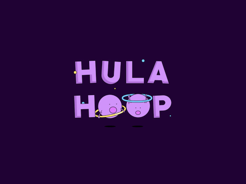 Visual Onomatopoeia - Hulahoop challenge design drawing fun gif hulahoop icon illustration vector