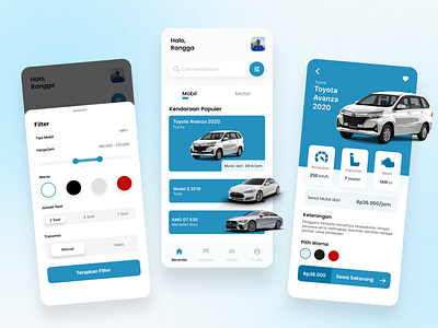 PinJump! a Rent Car app Mobile UI Design