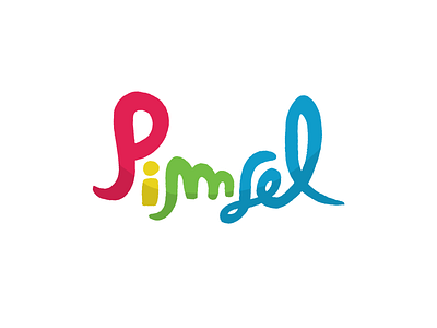 Pimsel Logo handdrawn type illustration logo