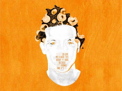 Self Portrait 03 branding conceptual design graphic design illustration orange photography texture typography