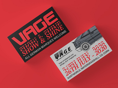 Vage 2020 Show Cards automotive branding car design graphic design illustration typography vector