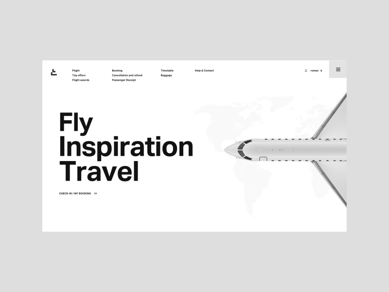 Flight Booking airport clean concept flying interaction design interface landing minimalism portfolio ui ui ux ux website animation website concept
