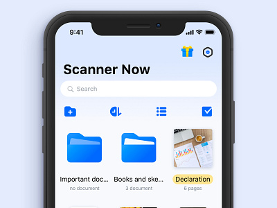 Scanner Now: Scan PDF Document app blue branding design edit scan typography ui ux 图标