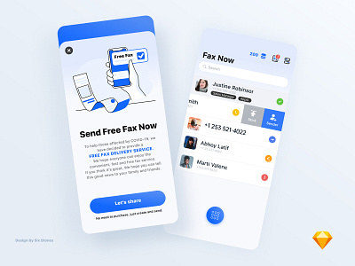 Invoice fax application design fast fax app blue branding design fax logo typography ui