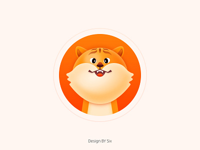 Little Tiger illustration tiger mascot 乖巧 动物 卡通 原创 可爱 呆萌 图标 头像 干净的 暖色 橘黄色 红色 胡须 设计