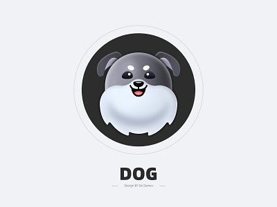 dog branding design 动物 卡通 图标 徽章 狗 白色 黑色