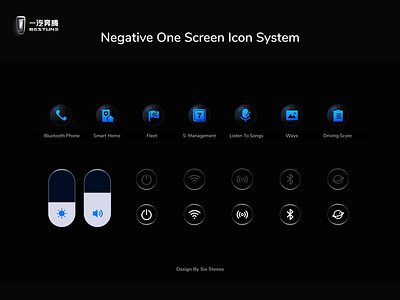 Negative one screen icon system