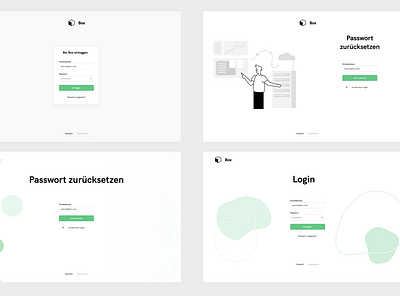 Login & Reset Password design exploration blobs cta button green illustration login minimal outline reset password