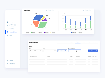 Statistics & Report Page