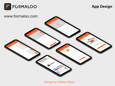 Formaloo UI Design app application filter flat form orange splash ui ui ux uidesign ux