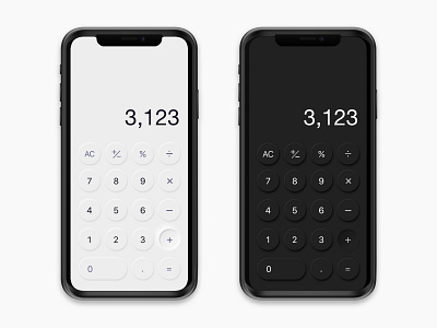 Mobile Calculator - Neumorphism 2020 trend calculator design iphone iphonexr mobile mobile ui neumorphic neumorphism sketch ui xr